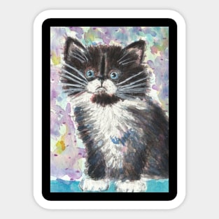 Cute kitten cat fluffy Sticker